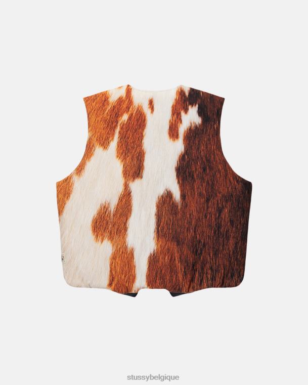 vêtements d'extérieur gilet matelassé réversible unisexe peau de vache STUSSY V46H352