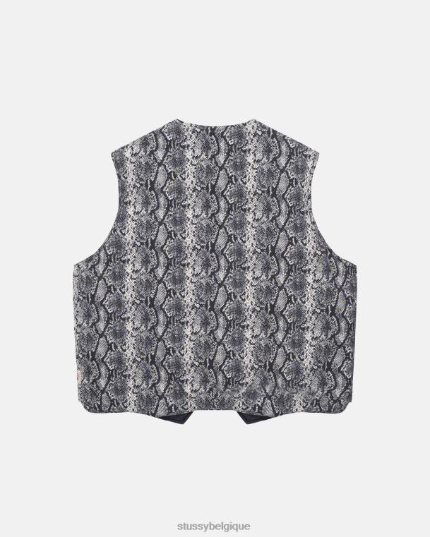 vêtements d'extérieur gilet réversible en python unisexe os STUSSY V46H353