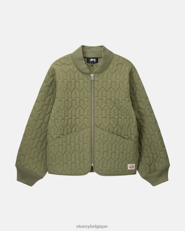 vêtements d'extérieur veste matelassée s unisexe olive STUSSY V46H359