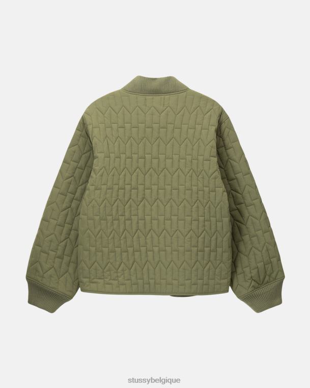 vêtements d'extérieur veste matelassée s unisexe olive STUSSY V46H359